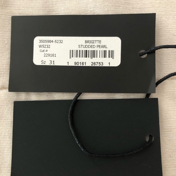 Paige Brigitte Crop Studded Pearl Jean - Picture 8 of 11